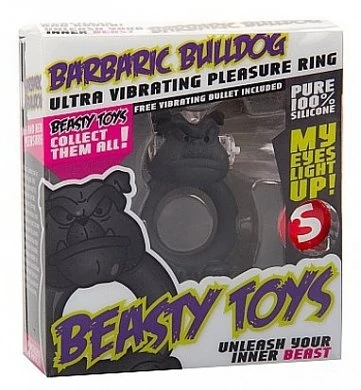 Вибронасадка Beasty Toys Barbaric Bulldog черная — фото 2