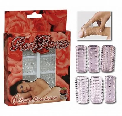 Набор насадок Red Roses 6 шт — купить в секс-шопе LoveDoctor