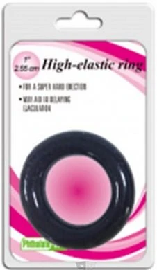 Кольцо эрекционное High-elastic ring черное — купить в секс-шопе LoveDoctor