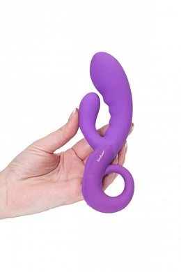 Двойной вибратор с удобной ручкой для держания и стильным дизайном (2)