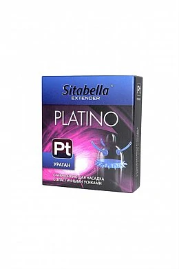 Насадка стимулирующая Sitabella Extender Platino Ураган с усиками 1 шт — фото 2