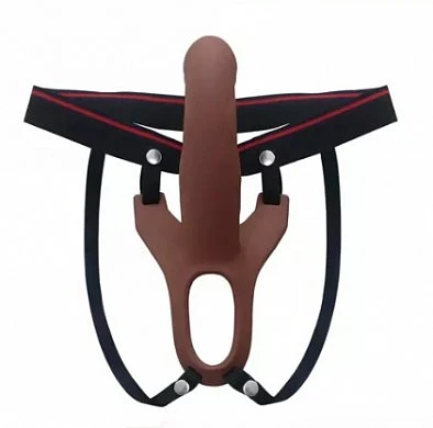 Фаллопротез Hollow Strap-On полый силикон мулат 14,5 см — купить в секс-шопе LoveDoctor