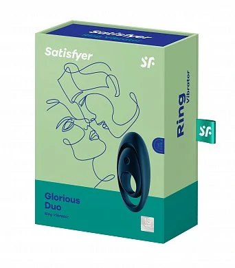 Эрекционное кольцо Satisfyer Glorious Duo синее — фото 2