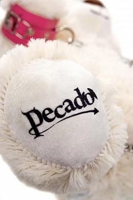 Бондажный набор Медведь белый Pecado BDSM кожа розовый — фото 3
