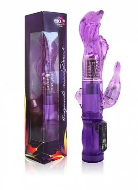 Вибратор многофункциональный с ротацией. Цвет: фиолетовый. Размер: длина 18 см, диаметр 3 см.