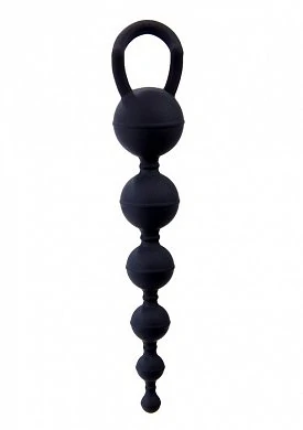 Анальная цепочка  Six Balls  Chain черная — купить в секс-шопе LoveDoctor