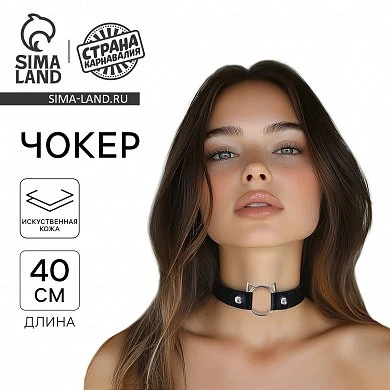 Чокер карнавальный Кошка чёрный 40 см — купить в секс-шопе LoveDoctor