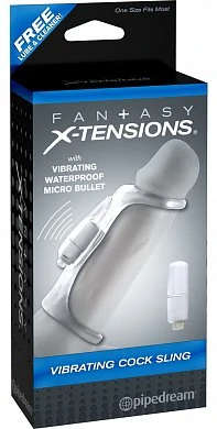 Вибронасадка Vibrosling FX VIBRATING COCK SLING прозрачная 14 см — купить в секс-шопе LoveDoctor