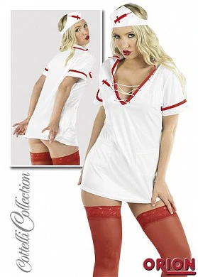 Костюм медсестры бело-красный XL — купить в секс-шопе LoveDoctor