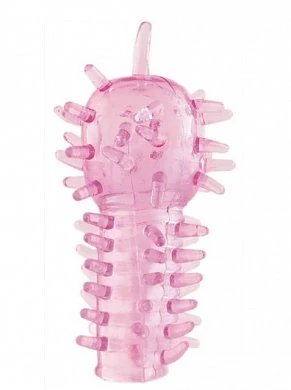 Насадка на пенис с шипиками. Хорошо тянется. Материал: силикон. Цвет: розовый.