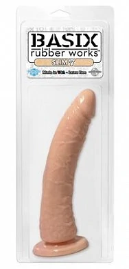 Фаллоимитатор на присоске Basix Slim 7 телесный 20,3 см — купить в секс-шопе LoveDoctor