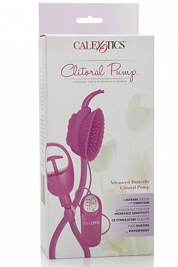 Помпа клиторальная с вибрацией ADV Butterfly Clit Pump Pink — фото 2