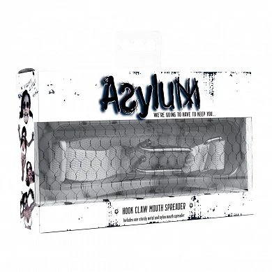 Расширитель для рта с ошейником Asylum Hook Claw Mouth Spreader белый — фото 3