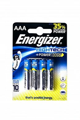 Мизинчиковые батарейки типа ААА Energizerl LR03 Hightech 4 шт — фото 2