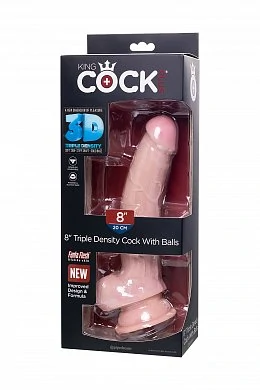 Фаллоимитатор Pipedream King Cock с мошонкой телесный 24,1 см — фото 8