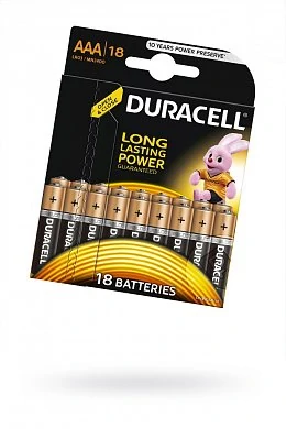 Мизинчиковые батарейки типа ААА Duracell LR03 BL 18 шт — купить в секс-шопе LoveDoctor