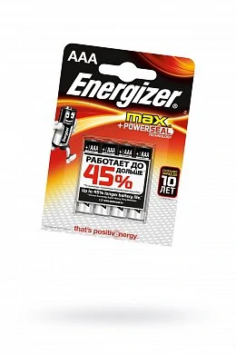 Мизинчиковые батарейки типа ААА Energizerl LR03 MAX 4 шт — купить в секс-шопе LoveDoctor