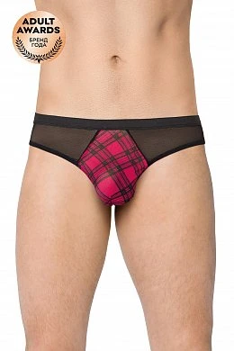 Трусы мужские с клетчатой вставской SoftLine чёрные M/L — купить в секс-шопе LoveDoctor