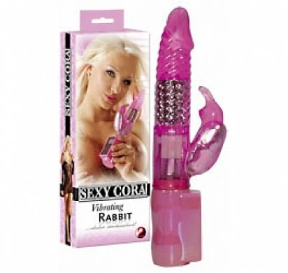 Многофункциональный вибратор со стимуляцией клитора в виде кролика. 