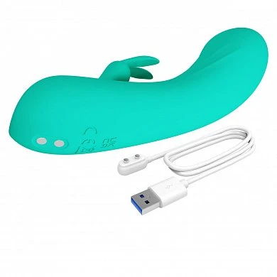 Массажёр-кролик с мощной вибрацией DJ Stick бирюзовый — фото 5