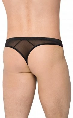 Трусы мужские кружевные SoftLine чёрные XL — фото 3