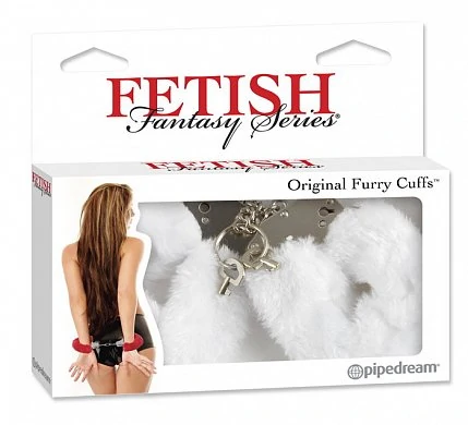 Fetish наручники с искусственным мехом белые — фото 4