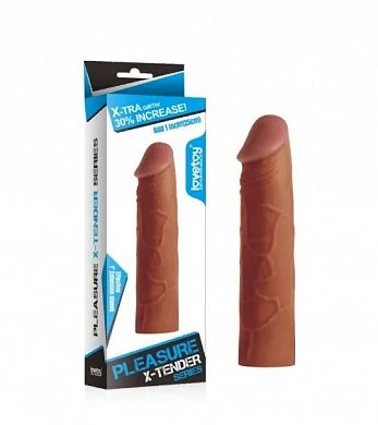 Насадка удлиняющая коричневая LoveToy 17,2 см — купить в секс-шопе LoveDoctor