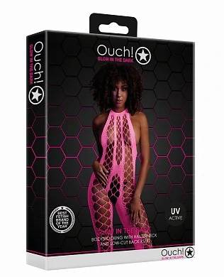 Боди-комбинезон Ouch Halterneck Neon Pink розовый XS/XL — фото 4