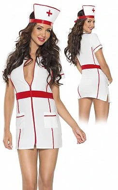 Костюм мед.сестры из 2-х предметов бело-красный XL/XXL — купить в секс-шопе LoveDoctor