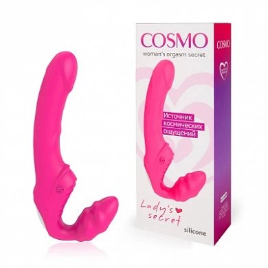 Безремневой страпон Cosmo розовый 21,8 см — купить в секс-шопе LoveDoctor