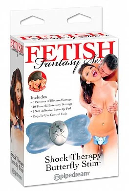 Электростимулятор клитора Shock Therapy Butterfly Stim голубой — купить в секс-шопе LoveDoctor