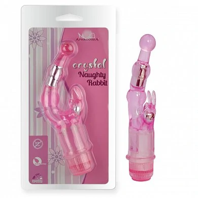 Вибромассажер Naughty Rabbit розовый 20 см — купить в секс-шопе LoveDoctor