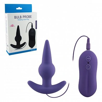 Анальная втулка с вибрацией Bulb Probe фиолетовая 10 см — купить в секс-шопе LoveDoctor