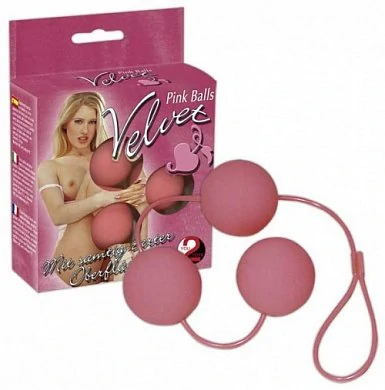 Вагинальные шарики тройные Velvet розовые — купить в секс-шопе LoveDoctor