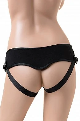 Страпон LoveToy с поясом Harness с 2 насадками телесный 18 см — фото 5