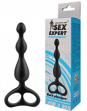 Анальный стимулятор с ограничителем чёрный Back pleasure 12,5 см — купить в секс-шопе LoveDoctor