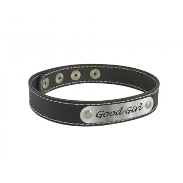 Чокер Sitabella с белой строчкой Good Girl чёрный — купить в секс-шопе LoveDoctor