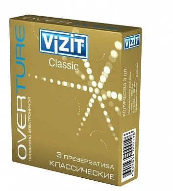 Презервативы Vizit Overture Classic классические 3 шт — купить в секс-шопе LoveDoctor