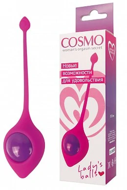 Вагинальный шарик Cosmo розовый 14 см — купить в секс-шопе LoveDoctor