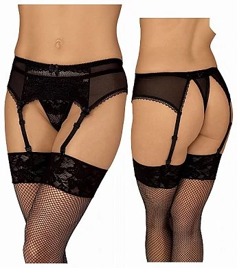 Пояс+стринги /чер/-L/XL — купить в секс-шопе LoveDoctor