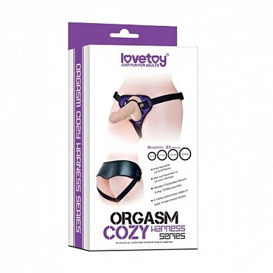 Трусики для страпона Lovetoy Orgasm cozy фиолетовые — фото 3