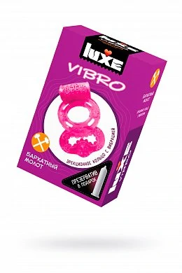 Виброкольцо Бархатный молот + презерватив Luxe Vibro 1 шт — купить в секс-шопе LoveDoctor