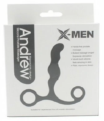 Массажер простаты Andrew Silicone Prostate Massager черный 10 см — фото 2