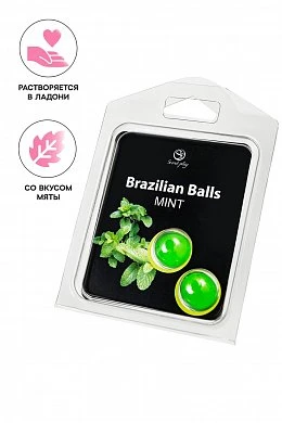 Массажное масло Secret Play Brazilian Balls мята 2 шт — купить в секс-шопе LoveDoctor