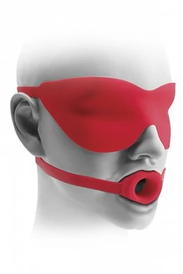 Кляп-расширитель Large Open-Mouth Gag & Mask 1,75" красный — купить в секс-шопе LoveDoctor