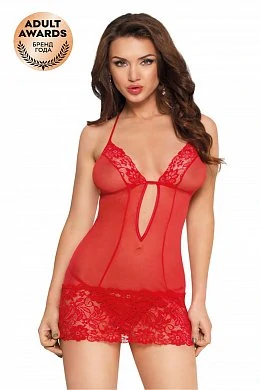Комбинация и стринги красные S/M — купить в секс-шопе LoveDoctor