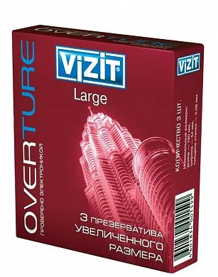 Презервативы Vizit Overture Large увеличенный размер 3 шт — купить в секс-шопе LoveDoctor