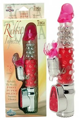 Многофункциональный вибратор с шариками розовогоцвета.