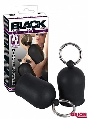 Помпы для сосков BLACK VELVETS силикон с кольцом — купить в секс-шопе LoveDoctor