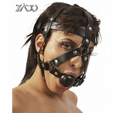 Маска с кляпом кожа ZADO Harness — купить в секс-шопе LoveDoctor